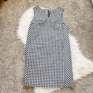 Talbots | Navy Gingham Dress
